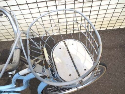 24インチ 子供用自転車 水色 カゴ付き 荷台 カギ付き ジュニアサイクル pom ponette  札幌 北20条店