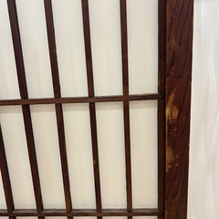 和風衝立 木製 間仕切り パーテーション 障子風 古民家スタイル ついたて 業務店舗用の画像