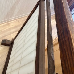 和風衝立 木製 間仕切り パーテーション 障子風 古民家スタイル ついたて 業務店舗用の画像