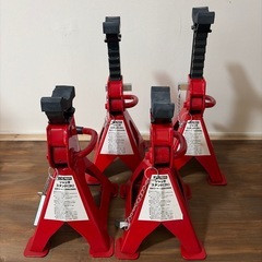 モノタロウ　①ジャッキスタンド4本+②油圧ジャッキセットの画像