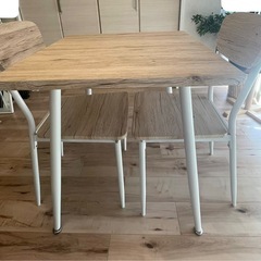 ダイニングテーブルセット 木目調 の画像