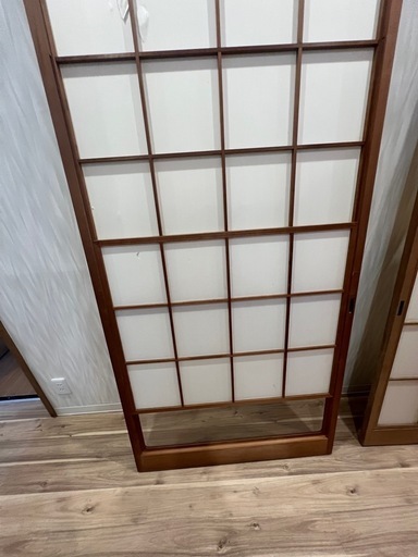雪見障子 引き戸 6枚組 古民家 和室建具 DIY リフォーム レトロ ガラス 