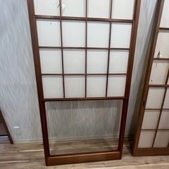 雪見障子 引き戸 6枚組 古民家 和室建具 DIY リフォーム レトロ ガラス の画像