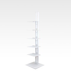 ルネセイコウ　タワーシェルフ　シャトー　グランデ　ブックタワー　ホワイトの画像