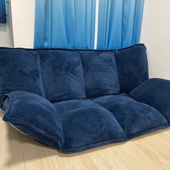 二人掛け折りたたみソファの画像