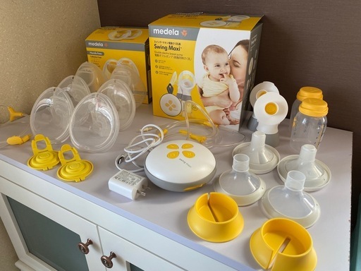相談中【場所相談可】赤ちゃん　メデラmedela 合計4万円相当スイングマキシ電動さく乳器　ハンズフリーカップ付き