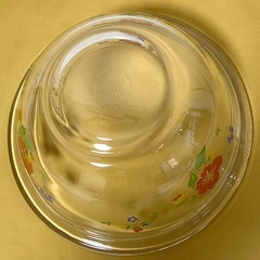 【未使用】レトロ ナルミ 鳴海製陶　クックマミー　ガラスボウル 耐熱ガラス 花柄の画像