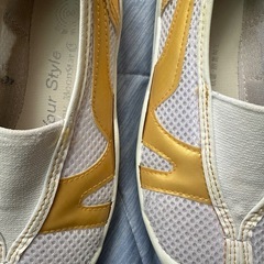 21cm 上履き　ゴールドの画像