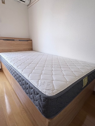 【定価4万円超】ニトリ ヴァイン収納付ベッド ＆ GOKUMIN 極厚マットレス セット　　　　7500円で個別買取可能