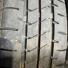夏タイヤ155/65R13バリ目アルミホイール付4本セットの画像