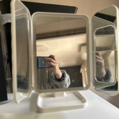 【自宅引渡】三面鏡　化粧鏡　小型の画像