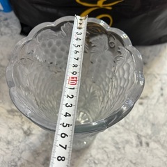 ぶどう柄　28 カメイガラス 花瓶 フラワーベース クリスタルガラス フルーツの画像