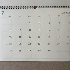 無印良品 壁掛けカレンダー 2026年5月〜12月の画像