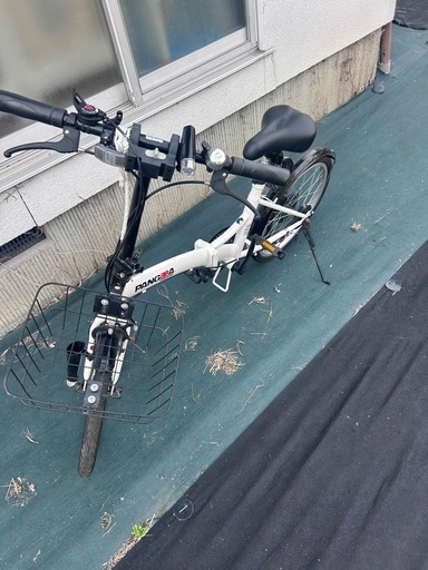 折りたたみ自転車 PANGAEA TOUGH 前カゴ付き 実用車