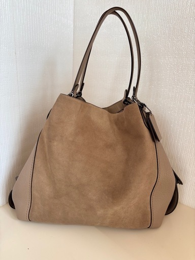美品　COACH コーチ　プレミアム　スエード&レザートートショルダー　トートバッグ