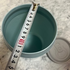ミニ　ダスト缶　水色　小物入れ　アメリカン　缶形ゴミ箱　２、５リットル　蓋付きの画像