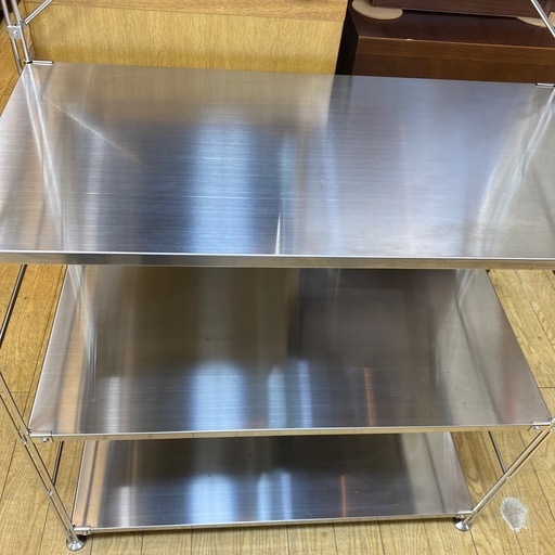 4/7値下げしました?超人気?無印良品 MUJI　ステンレスユニットシェルフ 収納  4段 オールステンレス NO.3034F