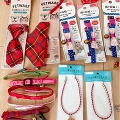 新品❣️猫の首輪やバンダナ、ネックレスの画像