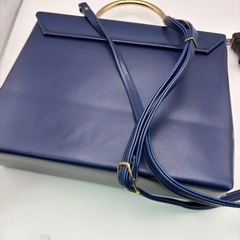 ブルー　トートバッグの画像