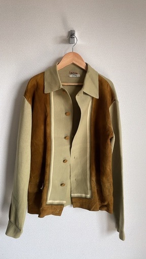 希少！60s Gordchaux's レザー＆アクリルニットジャケット