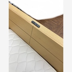 関家具　木製シングルベットフレームとコイルスプリングマットレスのセットの画像