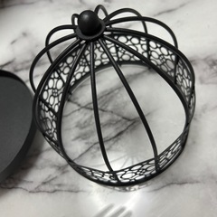 ニトリ　蚊取り線香ホルダー　ブラック　インテリア　姫系　ワイヤー　ランタンの画像