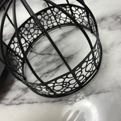 ニトリ　蚊取り線香ホルダー　ブラック　インテリア　姫系　ワイヤー　ランタンの画像