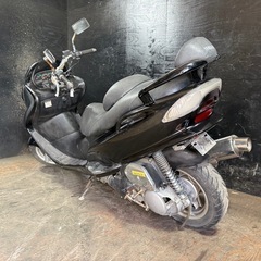 ★支払総額5.8万円★買取強化中！ まずはカンタン無料査定まで！ ヤマハ マジェスティ125 黒 5CA 人気のマジェスティ！ 車格大きい小型！ ４スト！サイスタ付き！ 社外ハンドル！ 社外マフラー！の画像