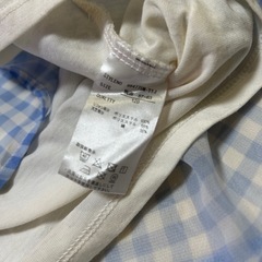 【120】上下セット　水色ギンガムの画像