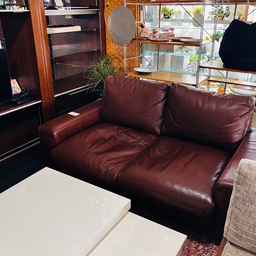 MUJI muji 無印　無印良品　革ソファ　w162 美品