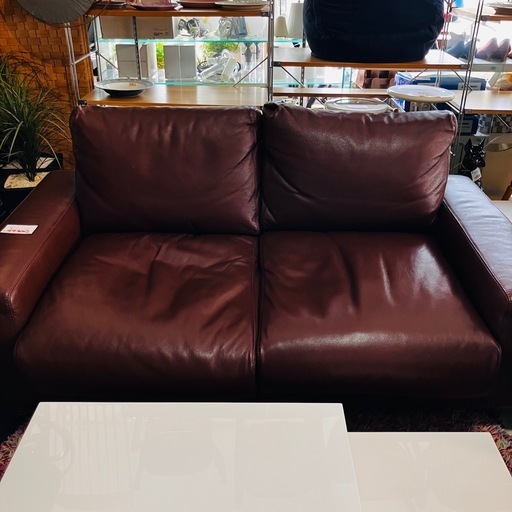MUJI muji 無印　無印良品　革ソファ　w162 美品