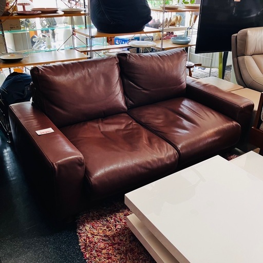 MUJI muji 無印　無印良品　革ソファ　w162 美品