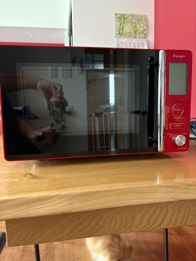 電子レンジ   レトロデザイン レッド