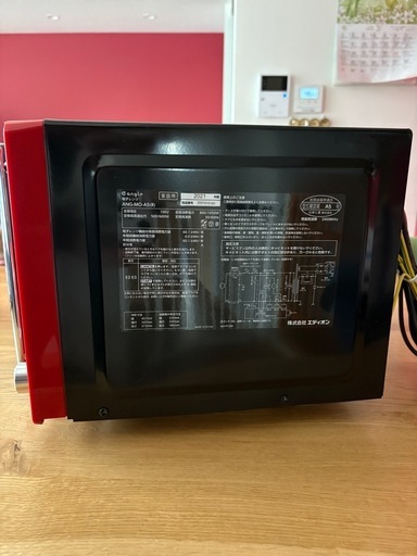 電子レンジ   レトロデザイン レッド