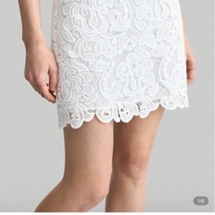 レディースレーススカートミニタイトLサイズの画像