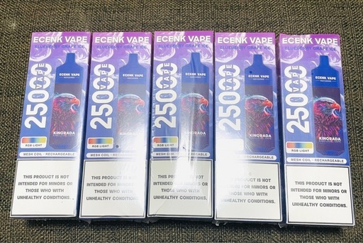 禁煙にピッタリ！¥15,000◆グレープ5個◆ECENKVAPEベイプ爆煙電子タバコ15,000回充電式ニコチンタールなし