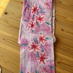 女性　浴衣　作り帯セット　黄色　ピンク　赤の画像