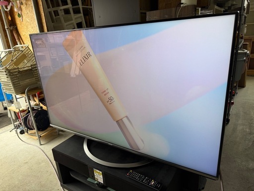お話中　SHARP AQUOS 60インチ 4K 液晶テレビ LC-60US45 リモコン付属 地デジ受信確認済み 2018年製 中古