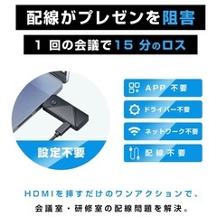 【新品未開封】ワイヤレス HDMI 送受信機セット 黒「日本技適認証済」最大30m無線伝送 1080P 60Hz WIFI&設定不要 の画像