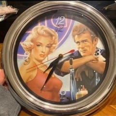 【希少デザイン】ビンテージ風 ハリウッドスター壁掛け時計 レトロ アメリカン雑の画像