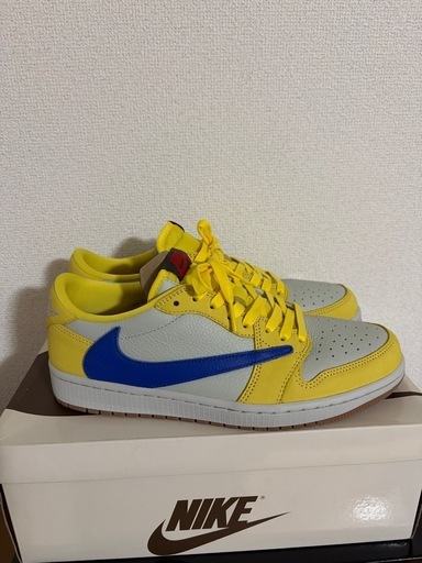27cm Travis Scott × Nike Women's Air Jordan 1 Retro Low OG Canary
