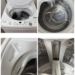 【🐤買取市場 1年保証 ジモティー限定特別価格】R054 ☀️ 2024年製の高年式♪ SHARP / シャープ 洗濯機 （洗濯5.5㎏) ES-GE5H ⭐ 動作確認済 ⭐ クリーニング済の画像