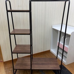 激安販売!! アイリスオーヤマ スタイルハンガー 2WAYタイプ 棚付きハンガーラック の画像