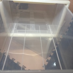 無印　ポリプロピレン　収納ケース　中 2点セット　 約幅３４×奥行４４．５×高さ２４ｃｍの画像