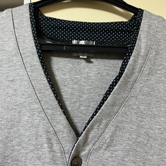 TK カーディガンのような形状のシャツ　メンズ　グレー　灰色の画像