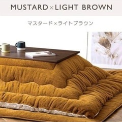 リバーシブル毛布 マスタード・ライトブラウン 240×190の画像