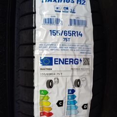 サマータイヤ【１５５／６５Ｒ１４】新品4本 工賃込総額１７，６００円の画像
