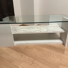 大理石調オシャレなローテーブルの画像
