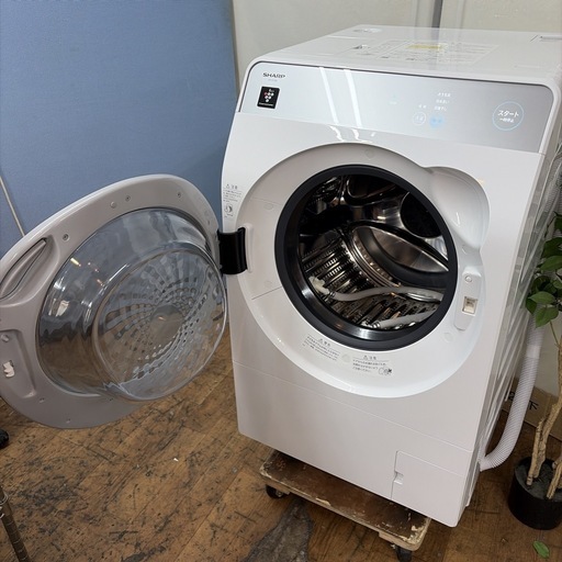 【?買取市場 6ヶ月保証 ジモティー限定特別価格】R091 ☀️ SHARP / シャープ ドラム式洗濯乾燥機  [洗濯10.0kg 