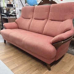 【🐤買取市場 柴田店】I764 🌈 ジモティー限定価格！ NITORI 3Pソファ 布張りタイプ ⭐ クリーニング済の画像